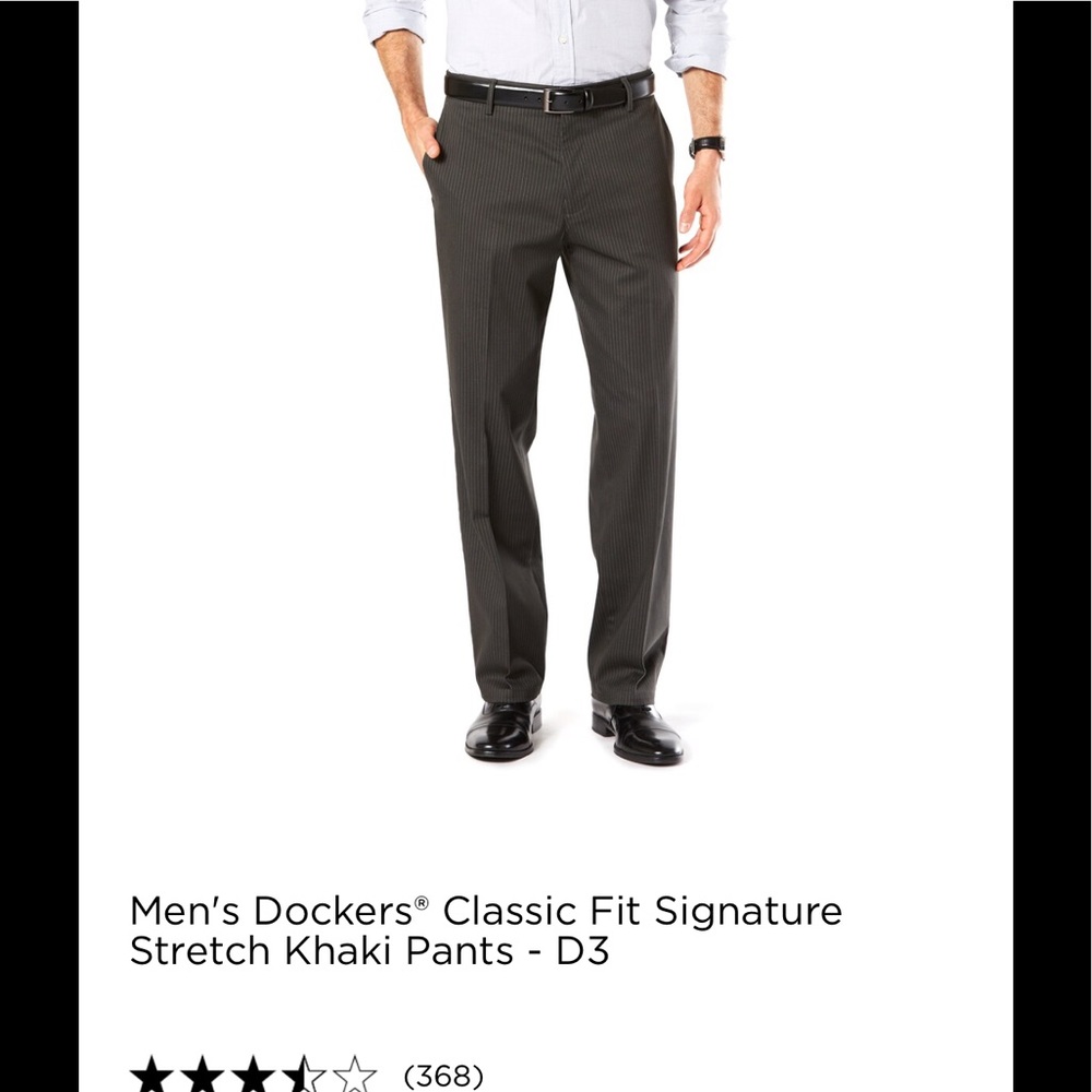 Men’s new Dockers the best pressed classic New 38x34 Signature KHAKI NO WRINKLES
